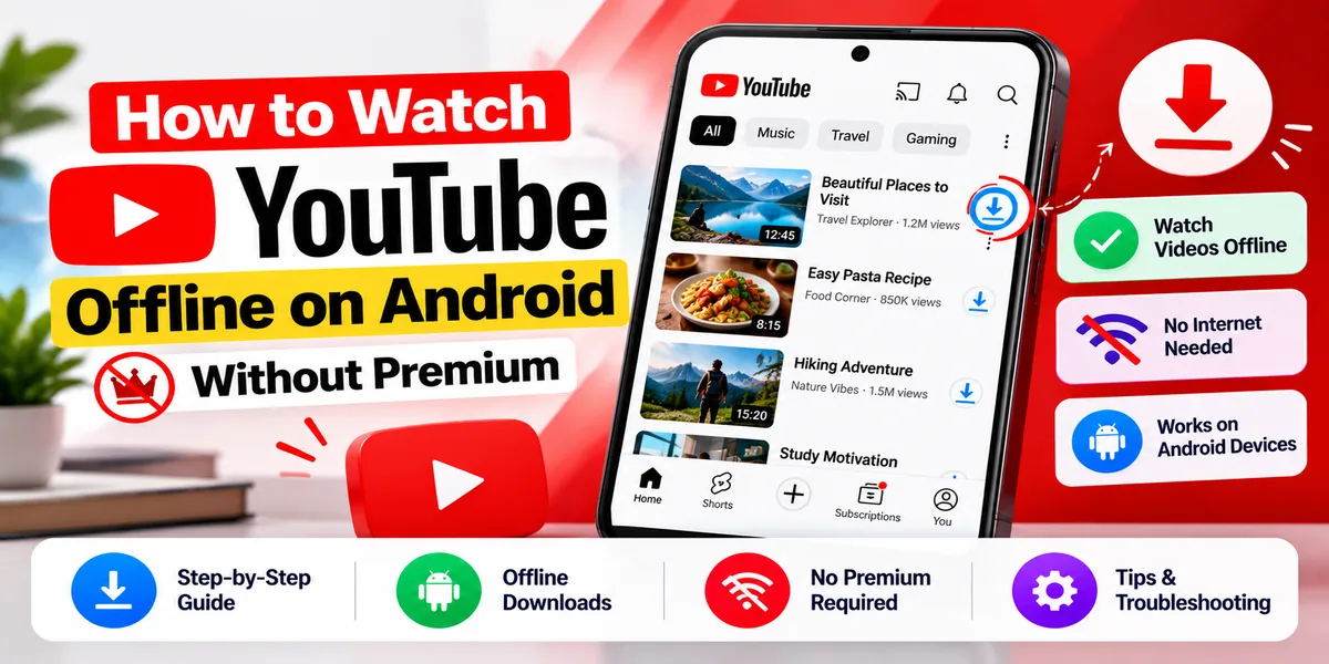 How to Watch YouTube Offline on Android Without Premium