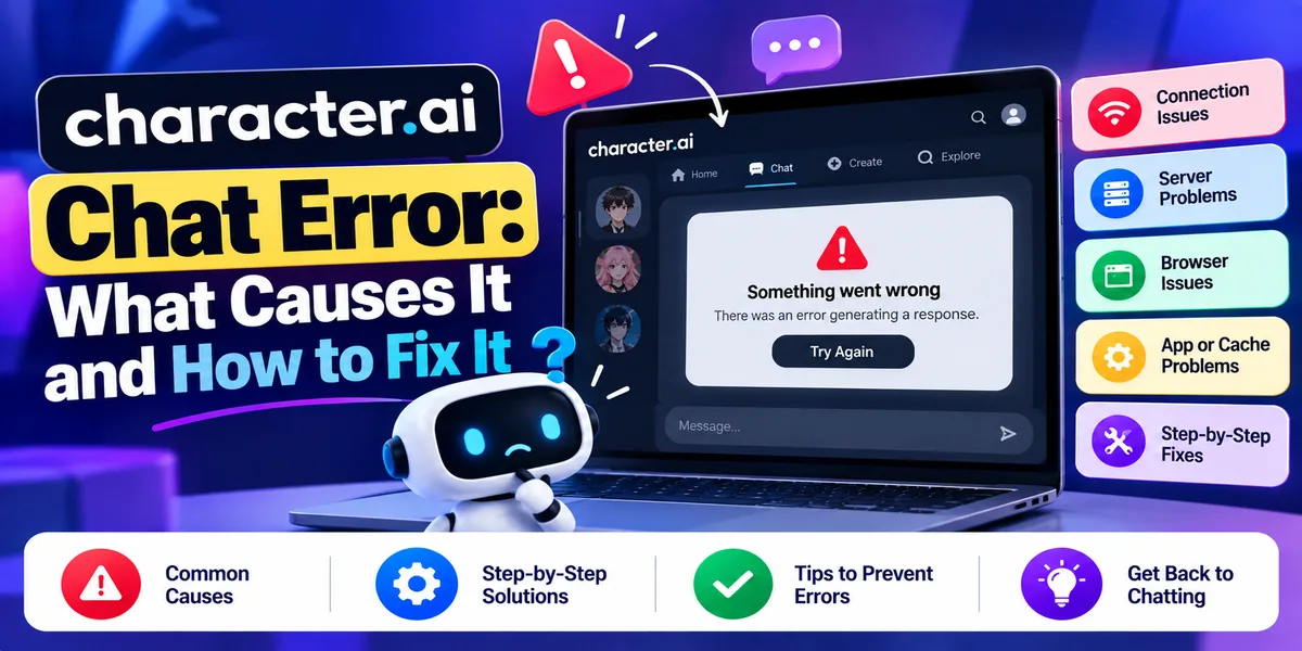 Character AI Chat Error: 12 Causes and How to Fix Each